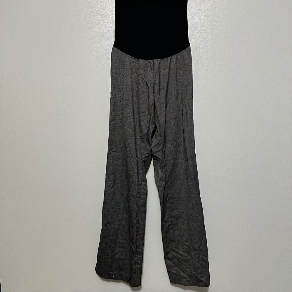 Motherhood Maternity Secret Fit Belly Wide Leg Pants Charcoal Gray size SP